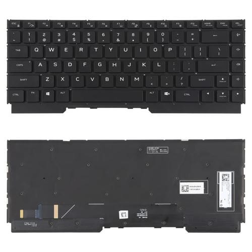 Colorful Backlit Keyboard Portable Dell Alienware M15 R5 M15 R6 M15 R7 (USA Version) (Black)