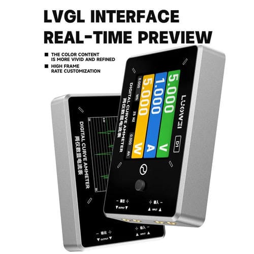 Ampèremètre numérique de courbe avec conception d'alimentation isolée Luowei LW-D1