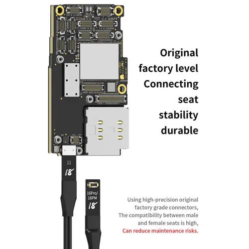 Câbles de démarrage et de réparation de carte mère Apple iPhone 7 à 16 Pro Max, 18 types