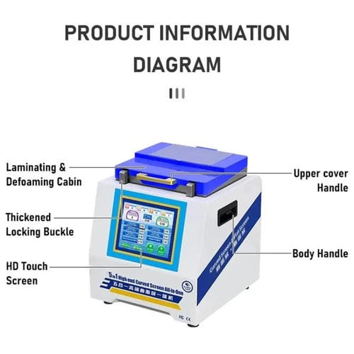 Laminating Machine and UV Curing Anti-foaming Agent YYD YD-636 with American Plug