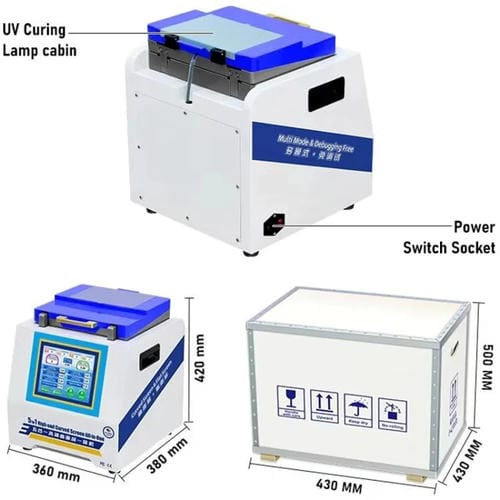 Laminating Machine and UV Curing Anti-foaming Agent YYD YD-636 with EU Plug
