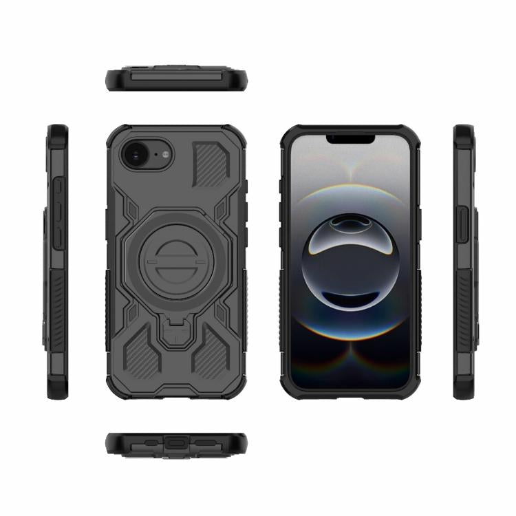 Funda magnética de TPU y PC MagSafe de color sólido para iPhone 16e J-20 (negro)