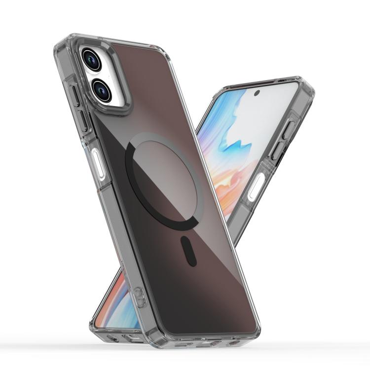 Funda MagSafe con degradado de color para Samsung Galaxy A06 4G (negra)