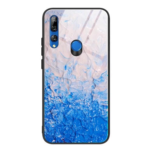 Para Huawei Y9 Prime (2019) / P Smart Z Funda protectora de vidrio con patrón de mármol (DL07)