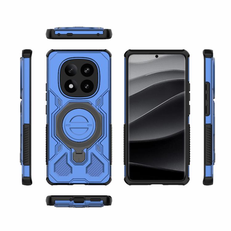 Funda de TPU + PC con cierre magnético MagSafe de color sólido para Redmi Note 14 Pro+ 5G Global J-20 (azul)