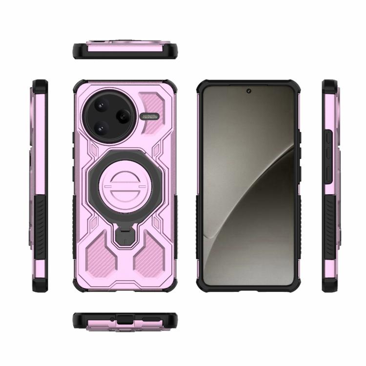 Funda magnética de TPU y PC MagSafe de color sólido para Redmi K80 Pro 5G J-20 (rosa)