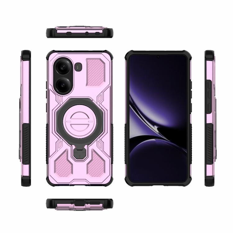 Funda magnética de TPU y PC MagSafe de color sólido para Redmi Turbo 4 5G J-20 (rosa)