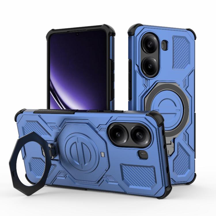 Funda magnética de TPU y PC MagSafe de color sólido para Redmi Turbo 4 5G J-20 (azul)
