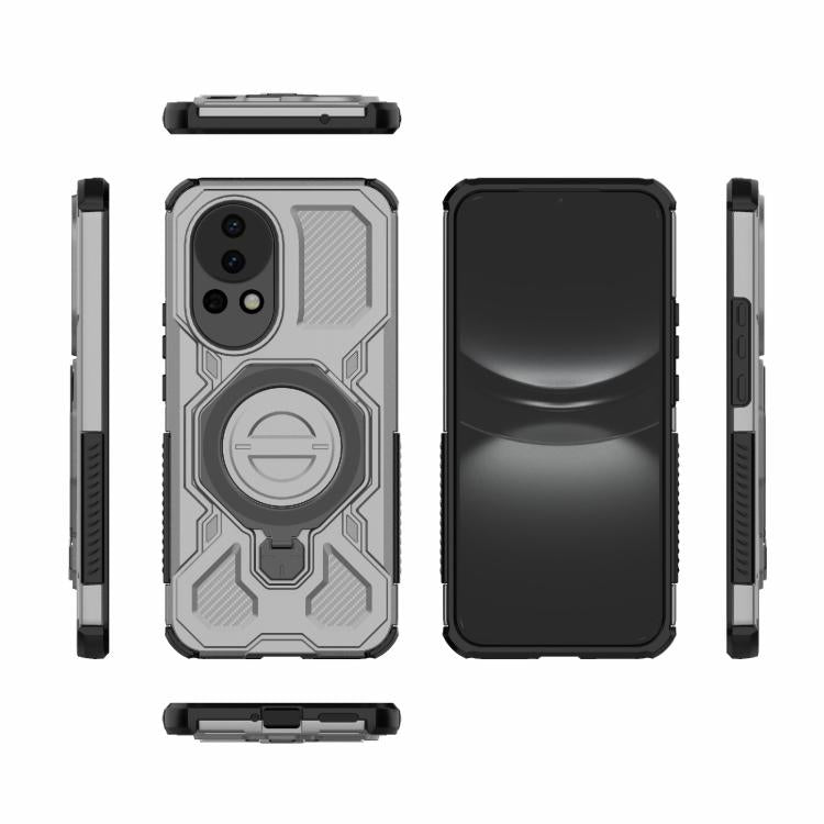 Funda magnética de TPU y PC para Huawei nova 12 5G J-20, color sólido, MagSafe (gris)