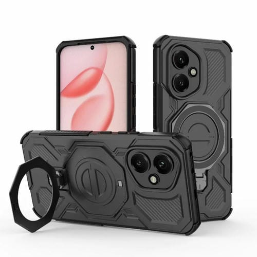 Funda para Honor 400 5G Global de 156,5 mm J-20 con cierre magnético MagSafe de TPU y PC (negro)