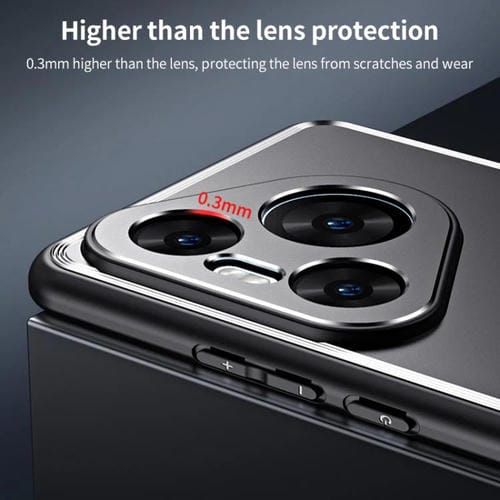 Funda de metal esmerilado para Huawei Pura 80 Pro+ 5G (negra)