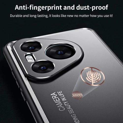 Funda de metal esmerilado para Huawei Pura 80 Ultra 5G (plateada)