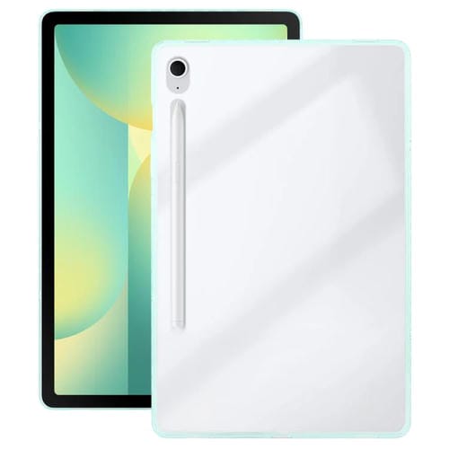 Funda híbrida de TPU y acrílico transparente para Samsung Galaxy Tab S9/S10 FE (verde)