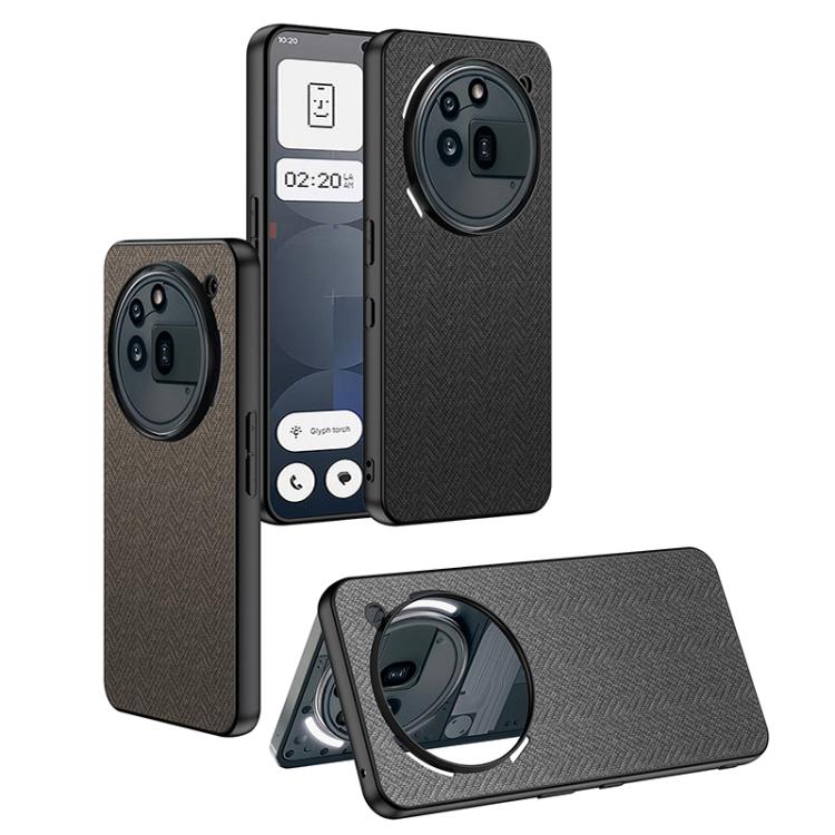 Funda de nailon y cuero GKK Skin Feel para el teléfono 3a Pro (gris)