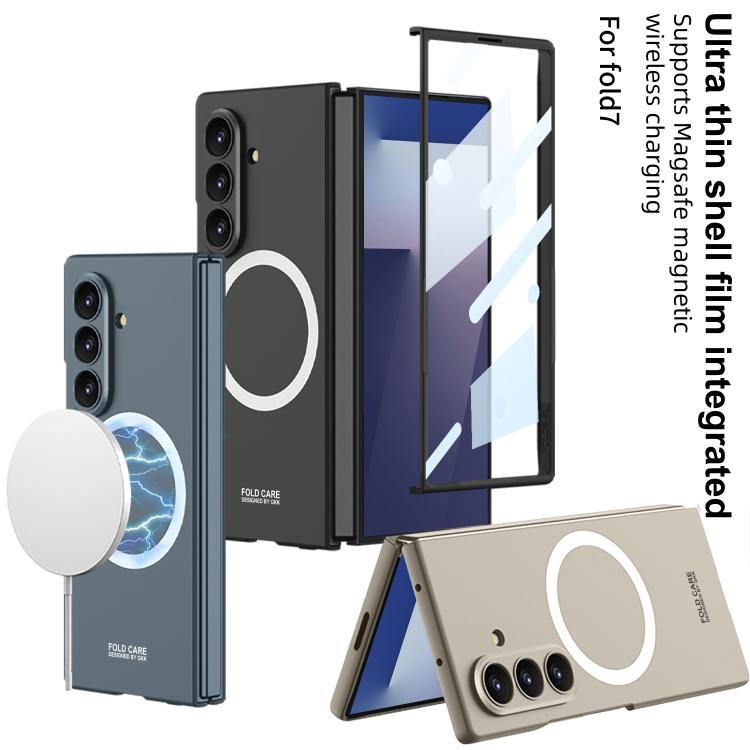Funda ultrafina con MagSafe integrado GKK para Samsung Galaxy Z Fold7 5G (plateada)