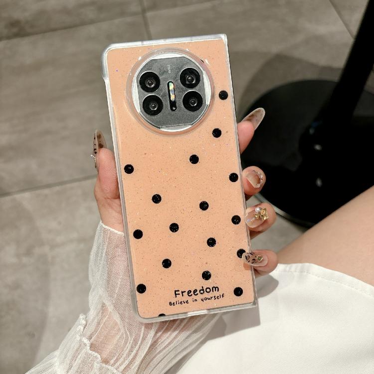 Funda para Huawei Mate X3/X5 con diseño de puntos brillantes (dorada)
