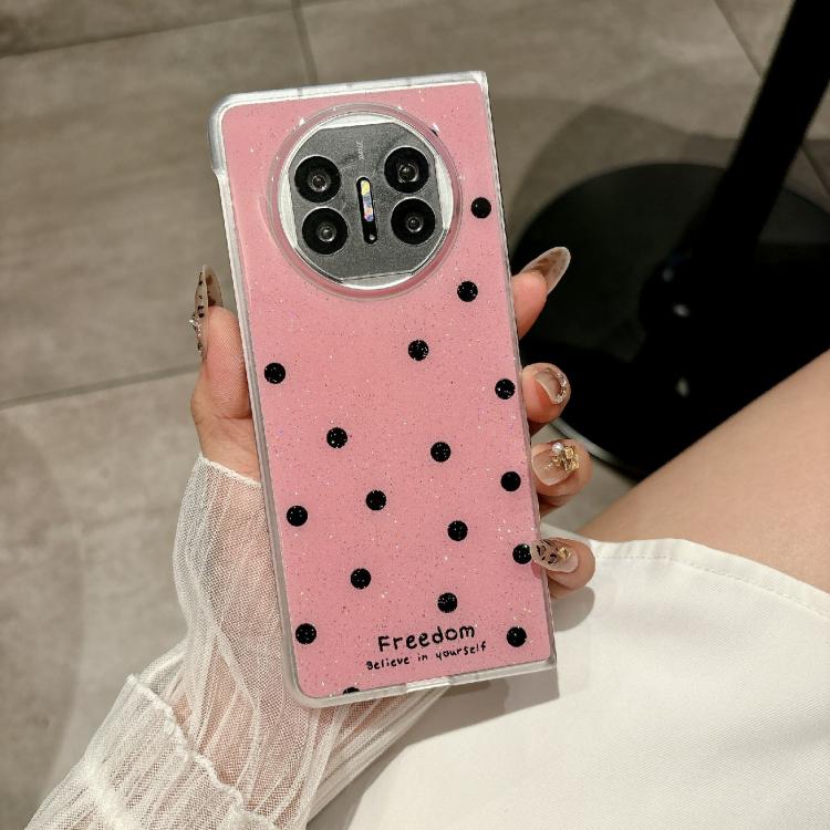 Funda para Huawei Mate X3/X5 con diseño de puntos brillantes (rosa y rojo)