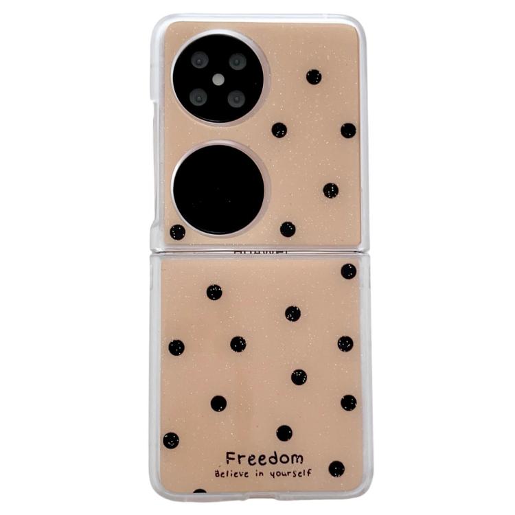 Funda para Huawei Pocket 2 con diseño de puntos brillantes (dorada)