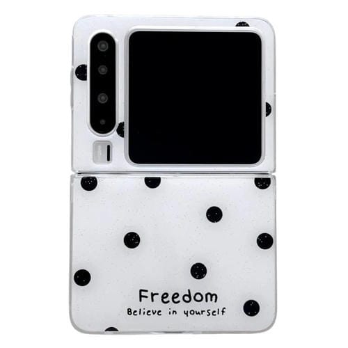 Funda para Huawei Pura X con diseño de puntos brillantes (blanca)