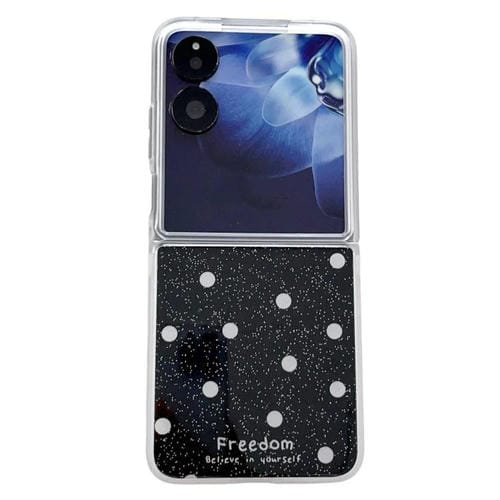 Funda para Xiaomi Mix Flip con purpurina y puntos (negra)