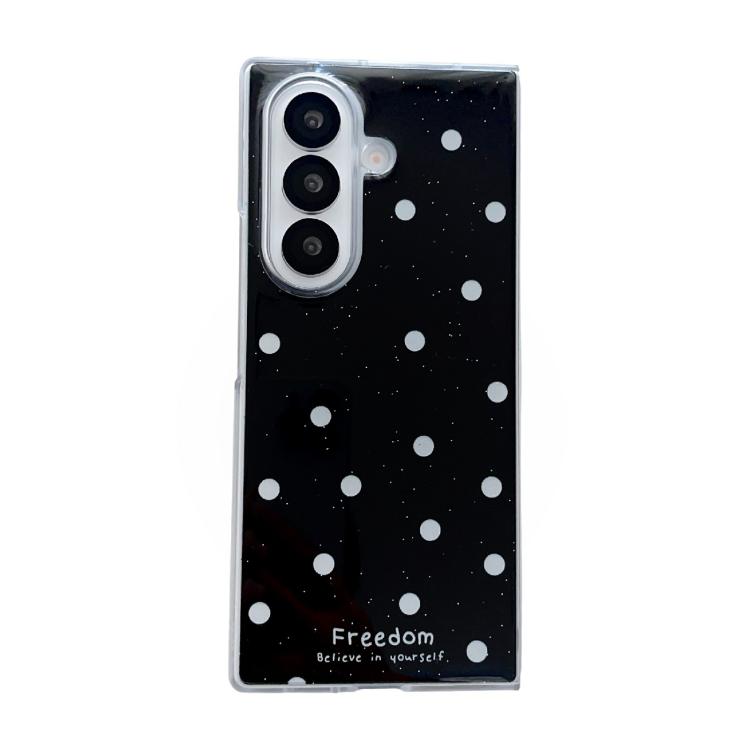 Funda para Samsung Galaxy Z Fold7 5G con diseño de puntos brillantes (negra)