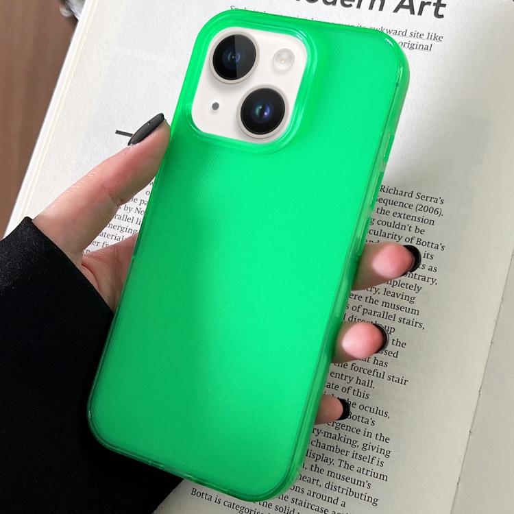 Funda de TPU transparente y cĂłmoda para iPhone 13 mini (verde)