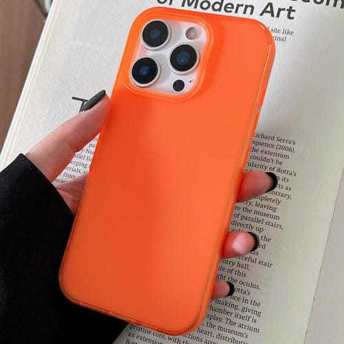 Funda de TPU transparente y cómoda para iPhone 12 Pro Max (naranja)