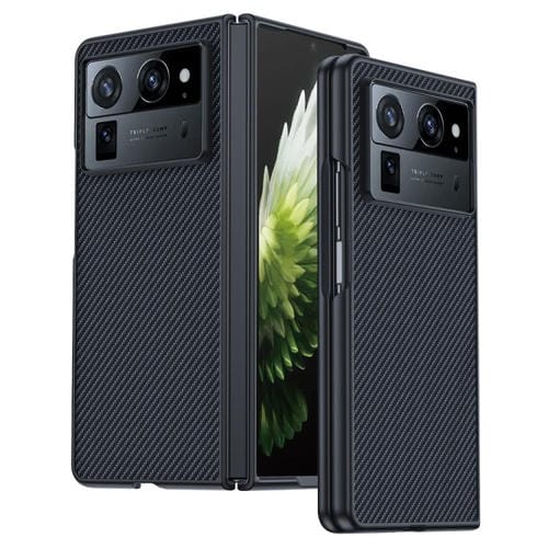 Funda ultrafina con textura de fibra de carbono para Tecno Phantom V Fold2 (negra)