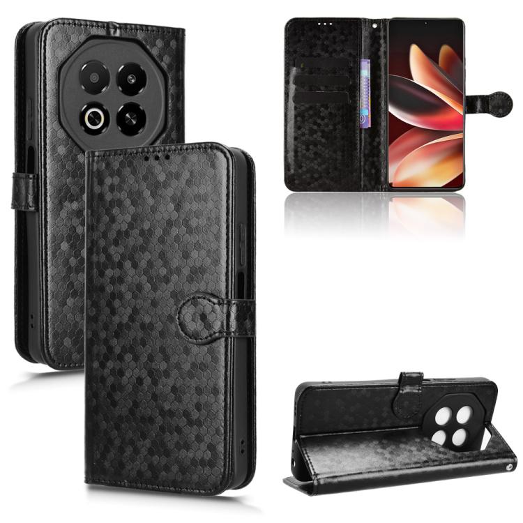 Funda de cuero con textura de puntos de panal para Meizu Note 16 (negra)