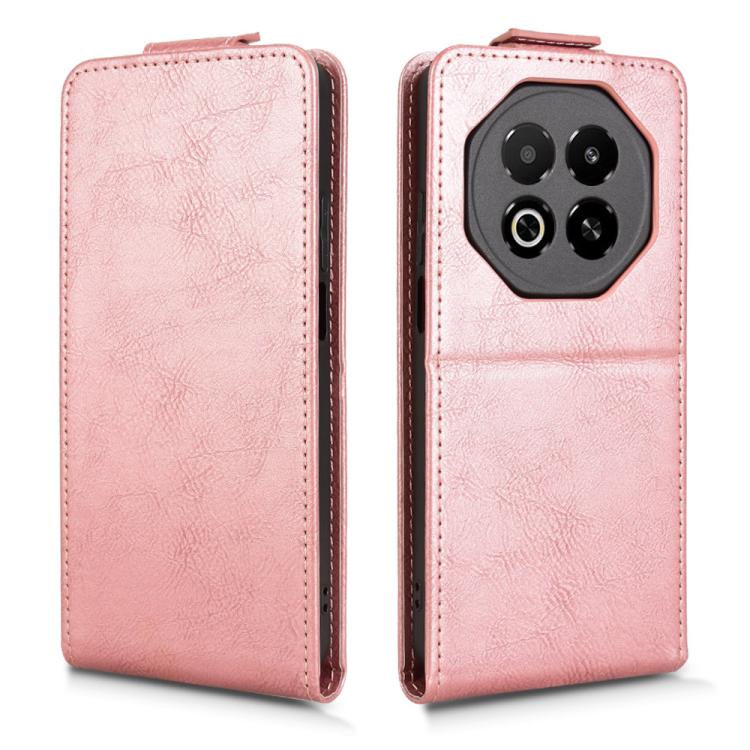 Funda magnética de cuero con tapa vertical y hebilla para Meizu Note 16 (oro rosa)