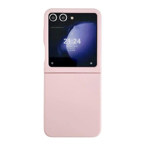 Funda de PC con ventana grande y tacto suave para Samsung Galaxy Z Flip5 (rosa)