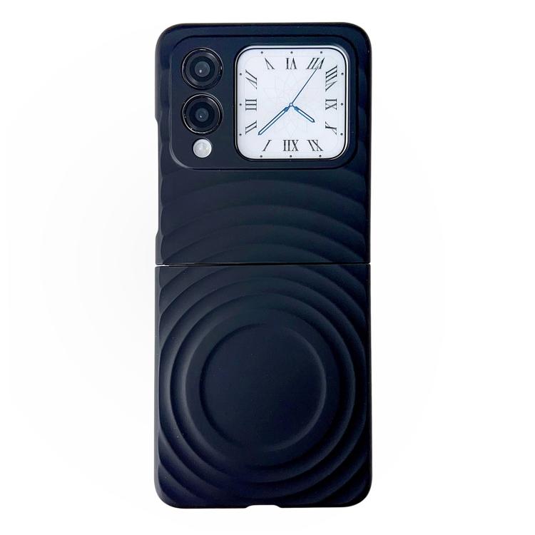 Funda de PC con textura ondulada MagSafe para Huawei nova Flip (negra)