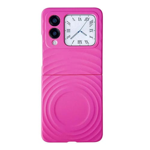 Funda de PC con textura ondulada MagSafe para Huawei nova Flip (rosa)