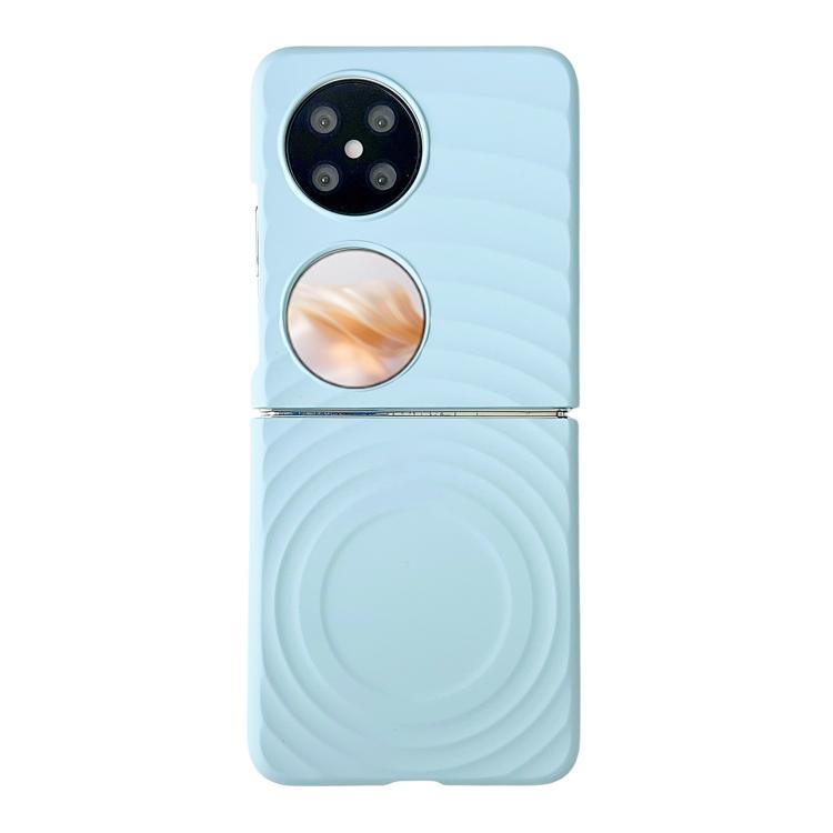 Funda de PC con textura ondulada MagSafe para Huawei Pocket 2 (azul claro)
