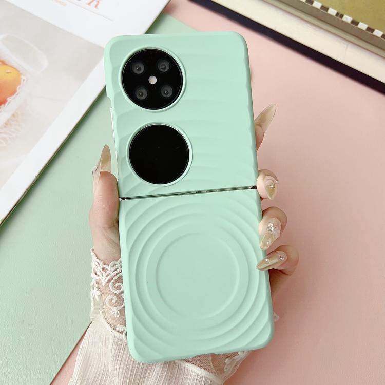 Funda de PC con textura ondulada MagSafe para Huawei Pocket 2 (verde menta)