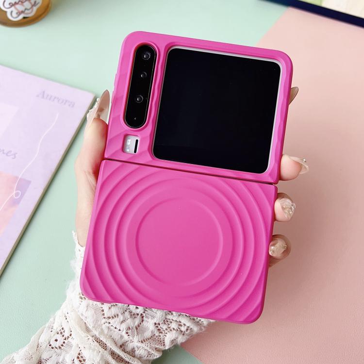 Funda de PC con textura MagSafe y tacto suave para Huawei Pura X Wave (rosa)