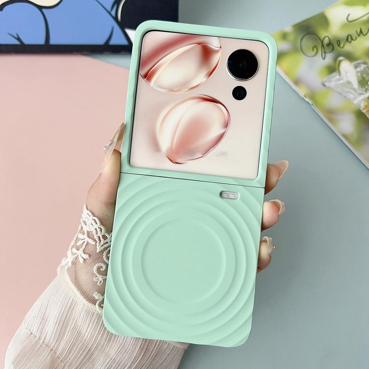 Funda para teléfono de PC con textura ondulada y MagSafe para Honor V (verde menta)