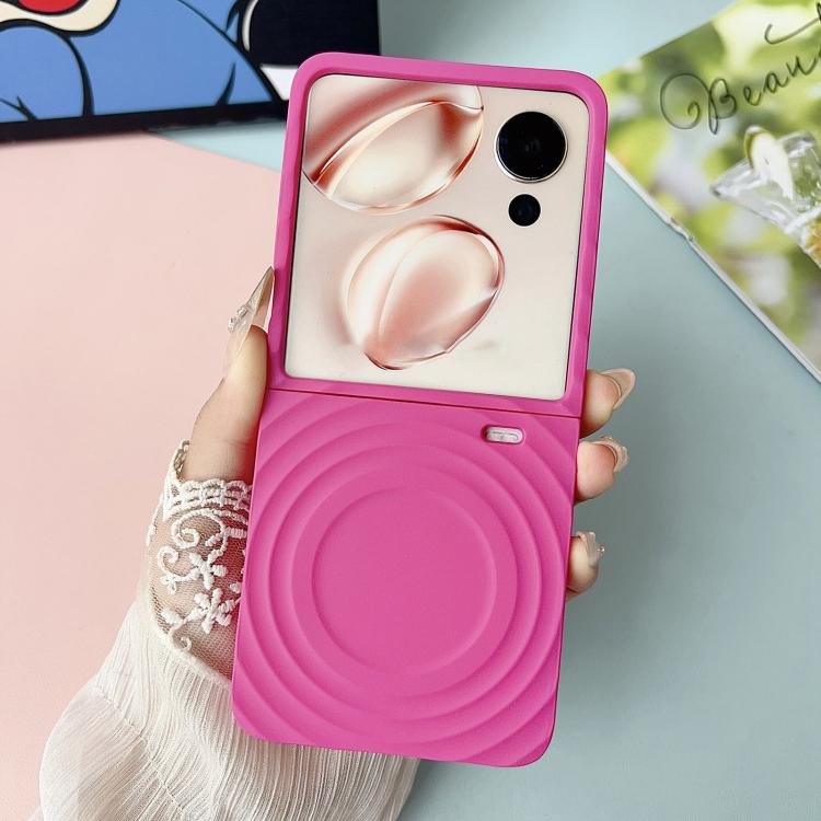 Funda para teléfono de PC con textura ondulada y MagSafe para Honor V (rosa)