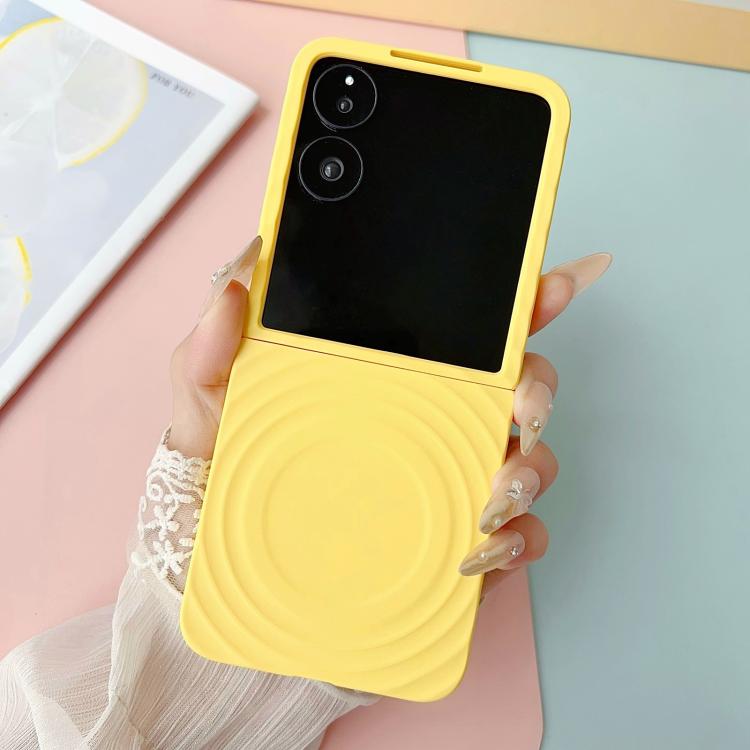 Funda para Xiaomi Mix Flip Wave Texture MagSafe con tacto suave (Amarillo)