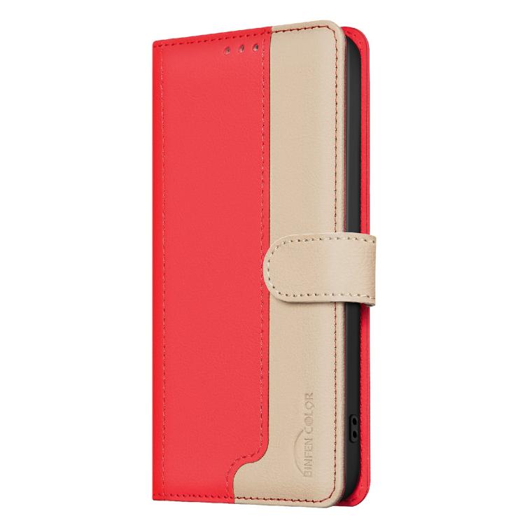 Funda de cuero antirrobo RFID a juego para Samsung Galaxy S25 FE 5G (roja)