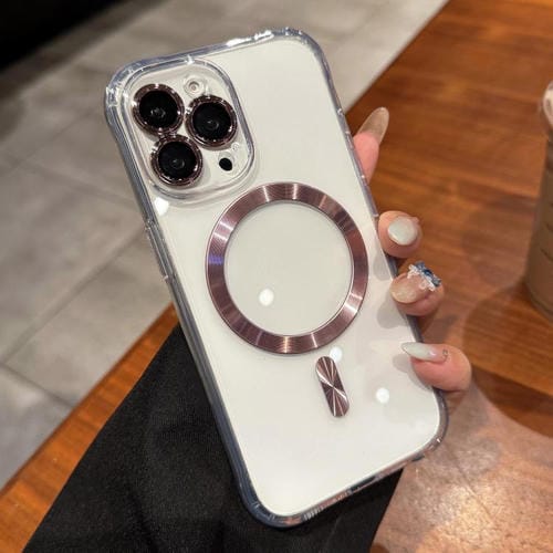 Funda de acrílico transparente MagSafe para iPhone 14 Pro Max (rosa)
