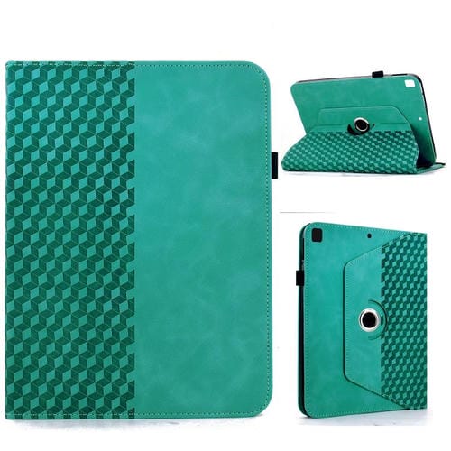 Funda de cuero inteligente con relieve de rombos y rotación para Samsung Galaxy Tab S6 Lite 2024 (azul claro)