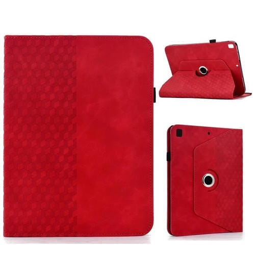 Funda de cuero inteligente con relieve romboidal para Samsung Galaxy Tab S6 Lite 2024 (roja)