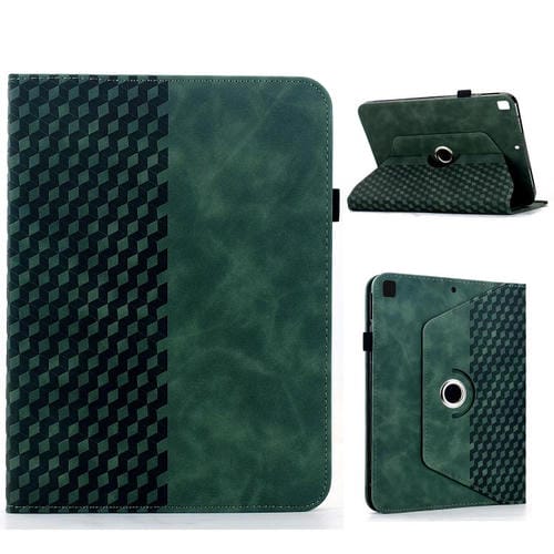 Funda de cuero inteligente con relieve de rombos giratoria para Samsung Galaxy Tab S6 Lite 2024 (verde)