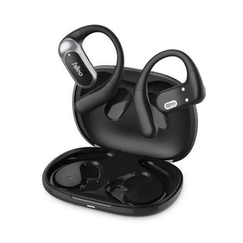 Auriculares inalámbricos Hileo Hi95 de oído abierto con Bluetooth y estéreo para música (negros)