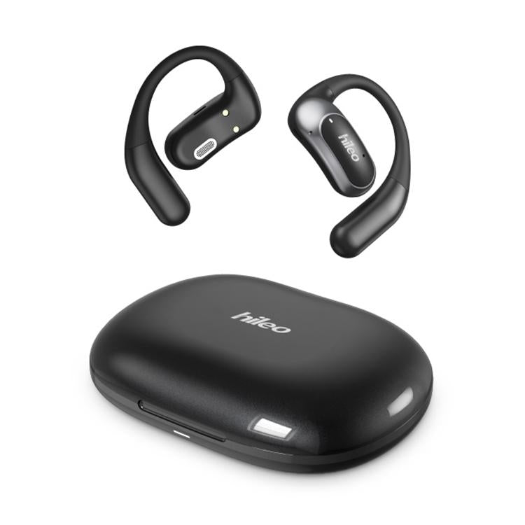 Auriculares inalámbricos Hileo Hi95 de oído abierto con Bluetooth y estéreo para música (negros)
