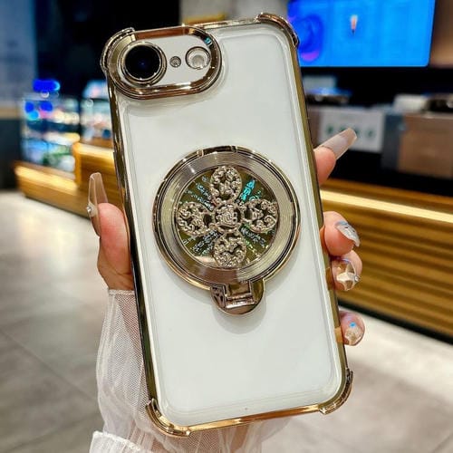 Funda con soporte giratorio para iPhone 16e (dorada)