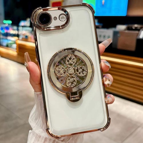 Funda con soporte para peonza para iPhone 16e (dorado desierto)