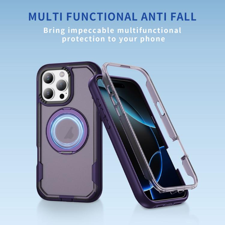 Funda protectora MagSafe para iPhone 16 Pro Max (morado y morado oscuro)