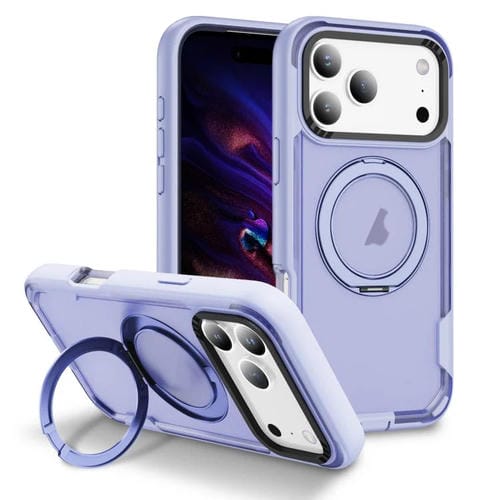 Funda protectora MagSafe para iPhone 17 Pro (morado claro y morado transparente)